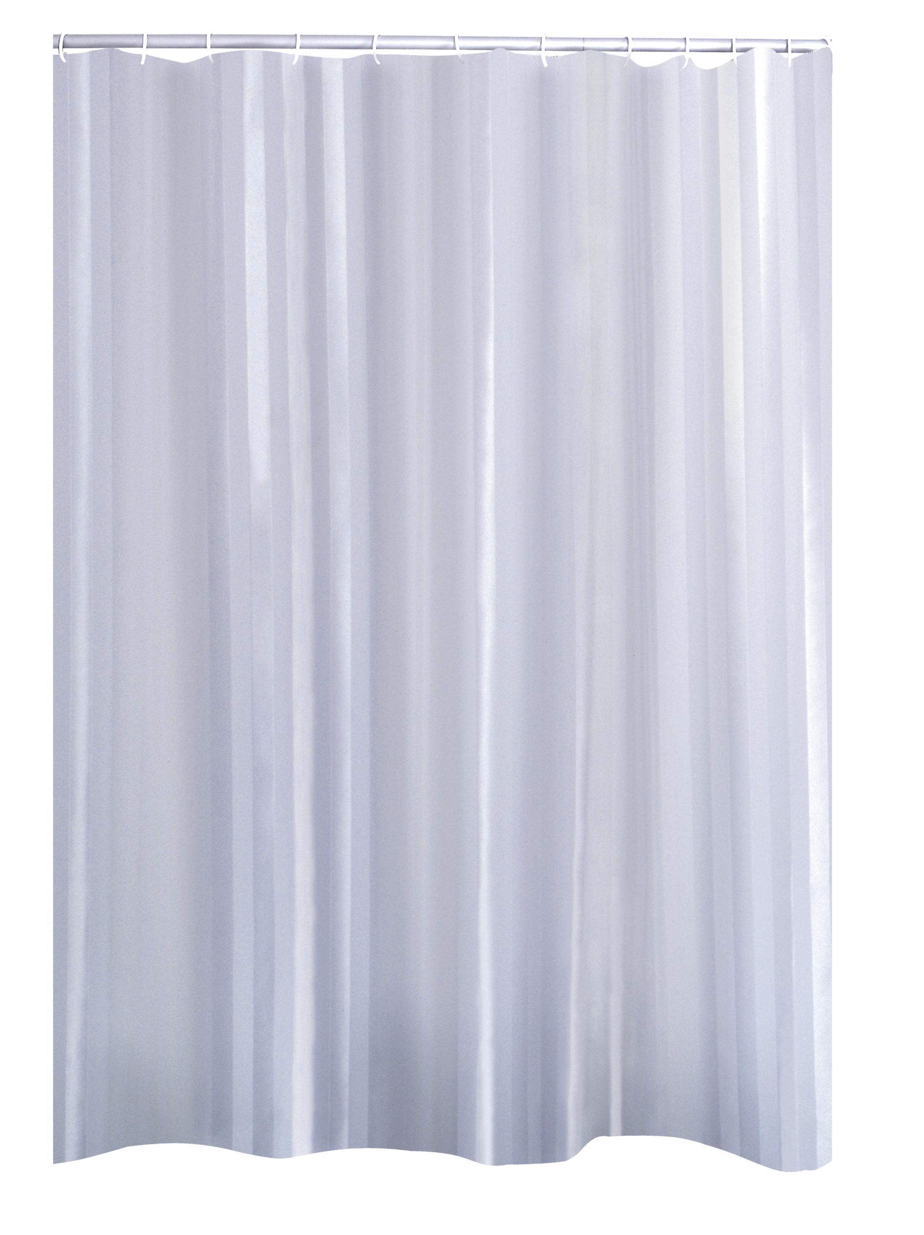 RIDDER Duschvorhang Textil Satin 180x200 cm weiß Textilvorhang Polyestervorhang 